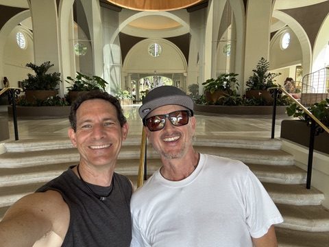 Jeff Igoe with a friend in Maui